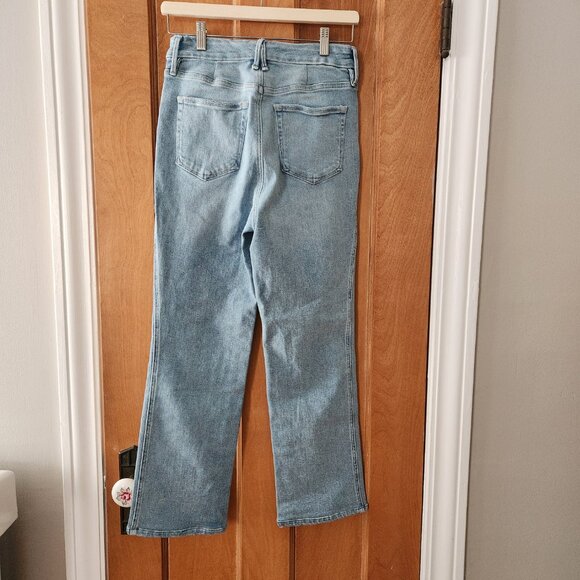 Good American Good Curve Straight Light Compression Jeans, Size 8/29, Light Blue - Picture 3 of 14